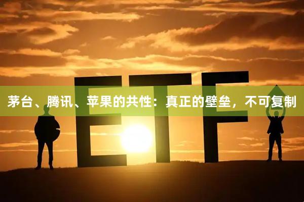 茅台、腾讯、苹果的共性：真正的壁垒，不可复制