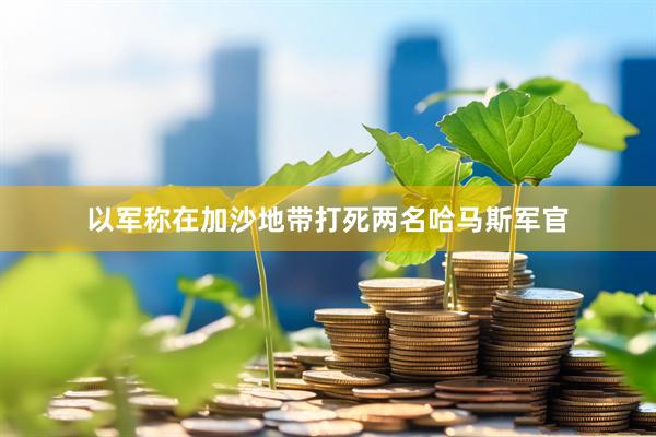 以军称在加沙地带打死两名哈马斯军官